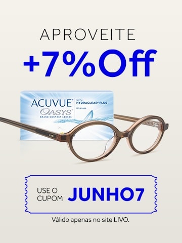 Cupom JUNHO7 para mais 7%OFF em todo o site!