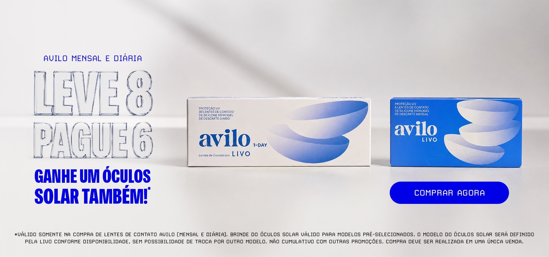 Compre combos Avilo com desconto e ganhe 1 óculos solar