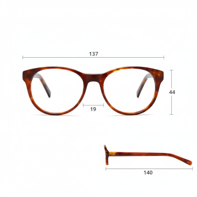 Dimensões Óculos Livo Ronaldo - Demi Ruivo