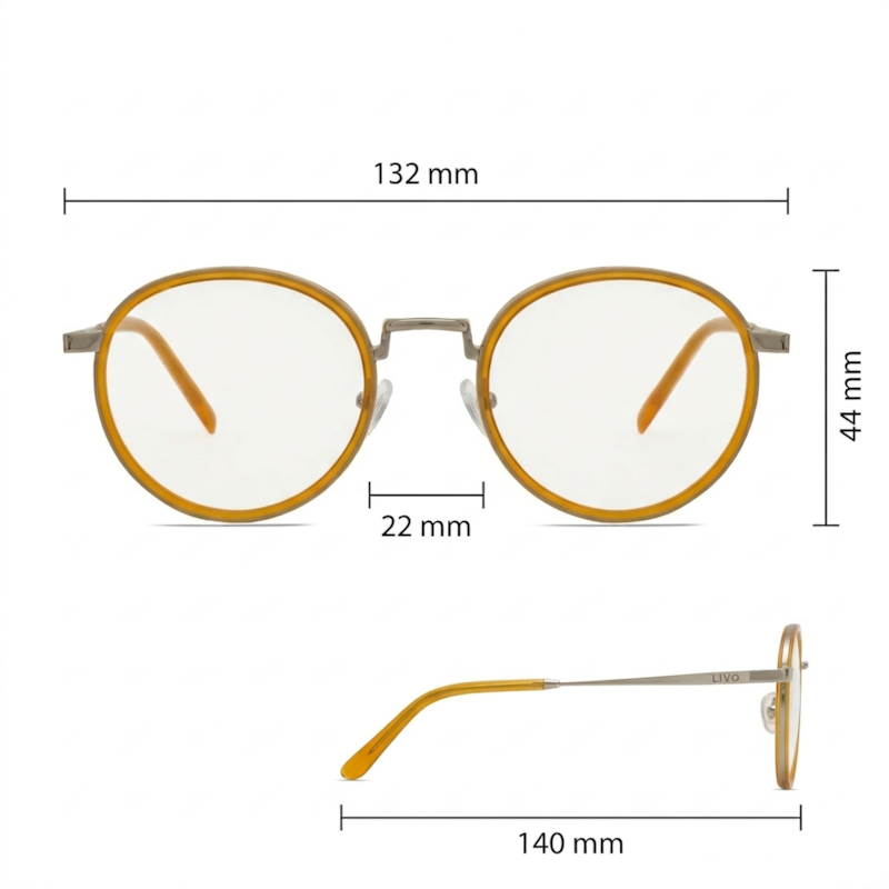 Dimensões Óculos Livo Mica - Siciliano