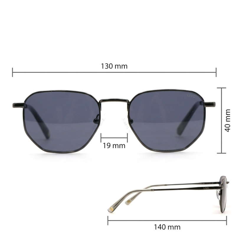 Dimensões Óculos Livo Mario - Chumbo