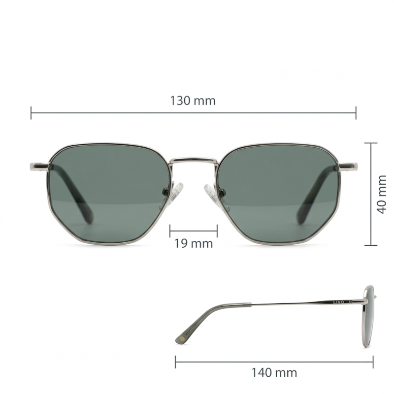 Dimensões Óculos Livo Mario - Prata