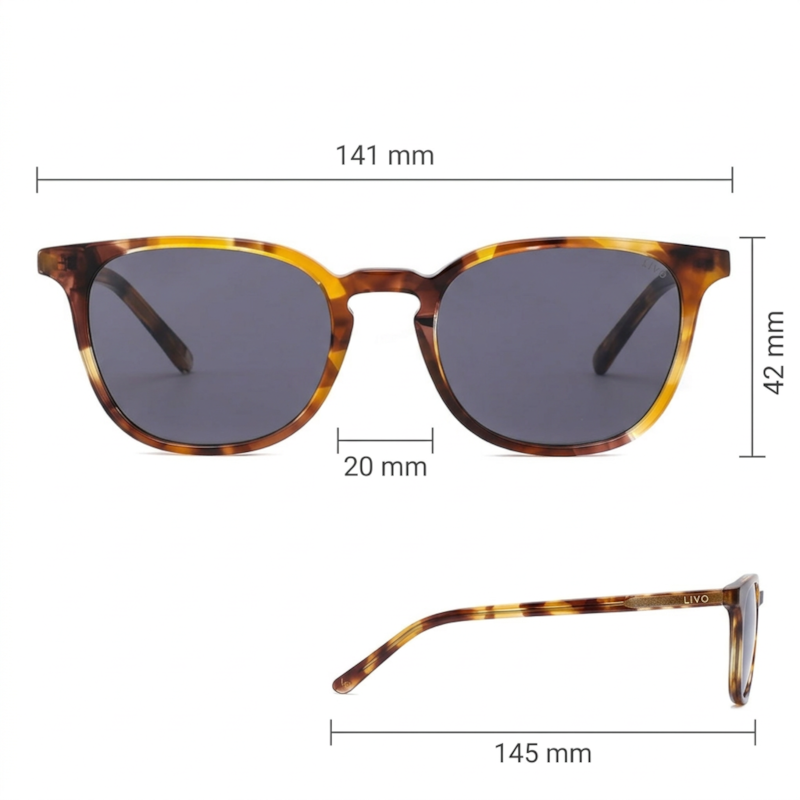 Dimensões Óculos Livo Ralph - Demi Amarelo