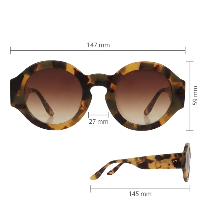 Dimensões Óculos Livo Sofia - Demi Amarelo