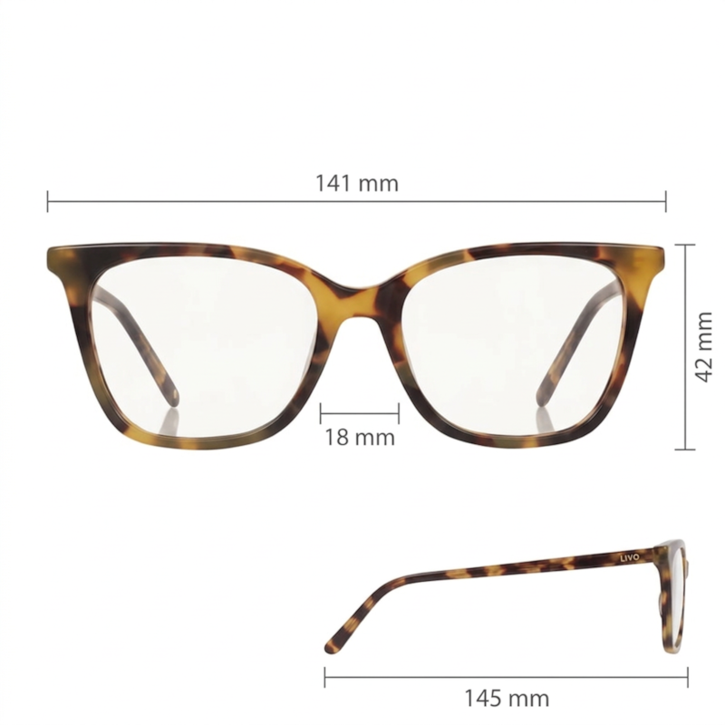 Dimensões Óculos Livo Ligia - Demi Amarelo