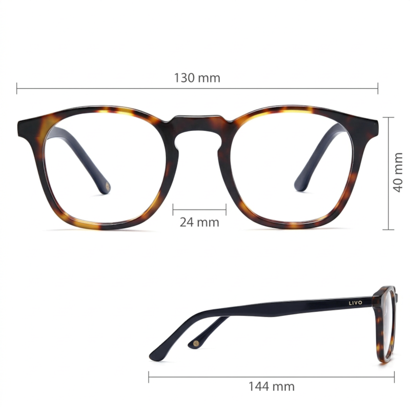 Dimensões Óculos Livo Joaquim - Demi Classico