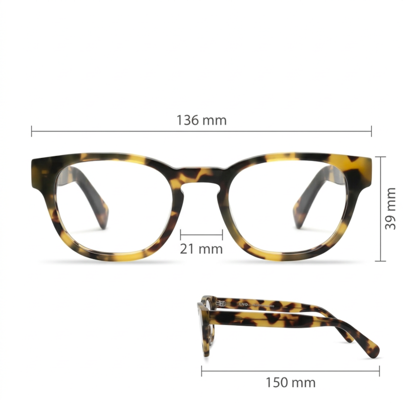 Dimensões Óculos Livo Sasha - Demi Amarelo