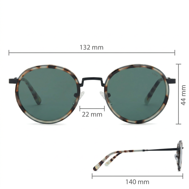 Dimensões Óculos Livo Mica - Demi Branco