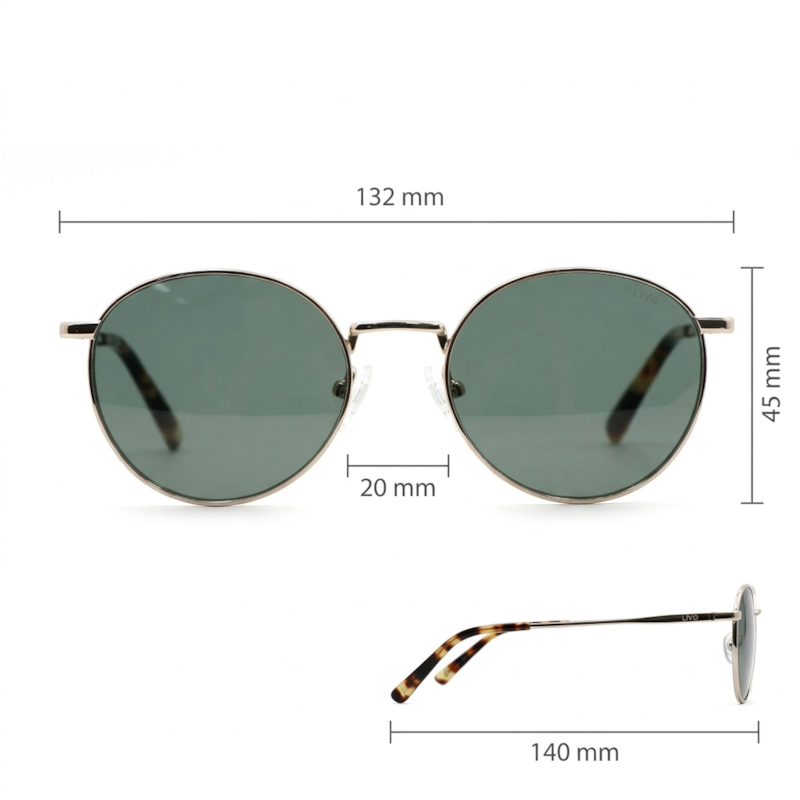 Dimensões Óculos Livo Martin - Prata Brilho