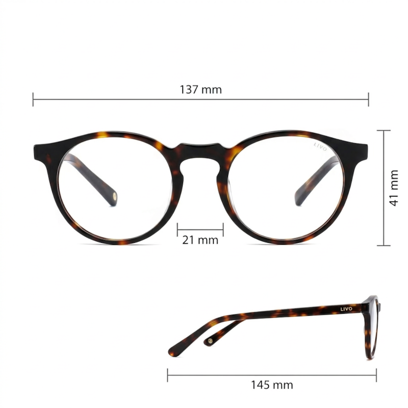 Dimensões Óculos Livo Fred - Demi Classico