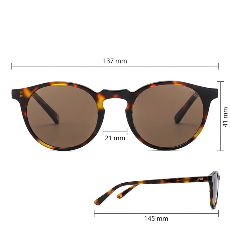 Dimensões Óculos Livo Fred - Demi Classico