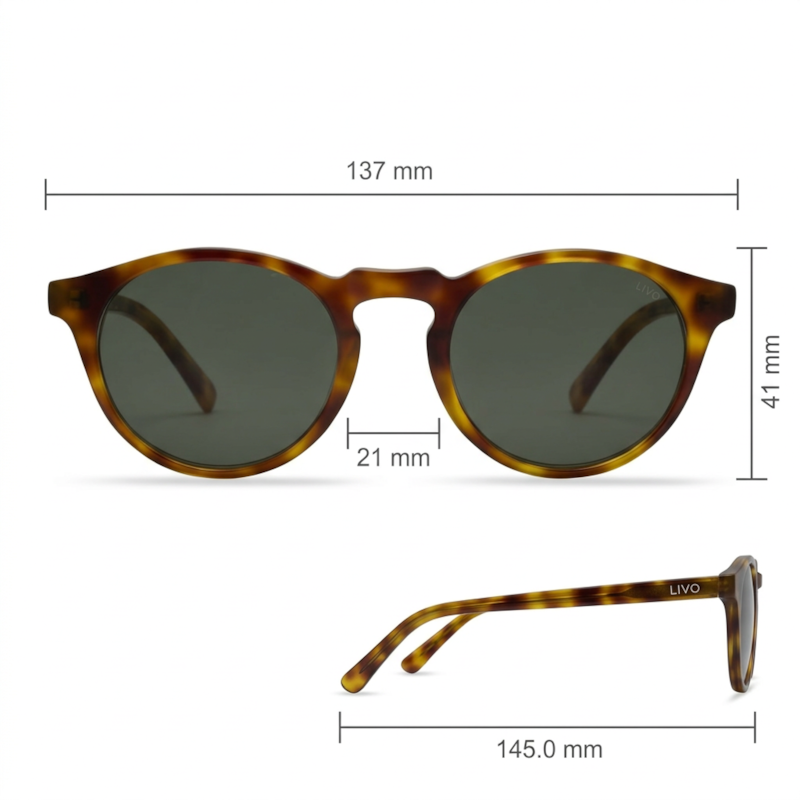 Dimensões Óculos Livo Fred - Demi Loiro