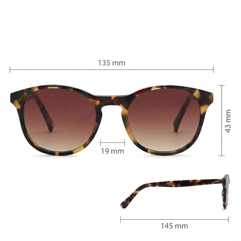 Dimensões Óculos Livo Art - Demi Amarelo