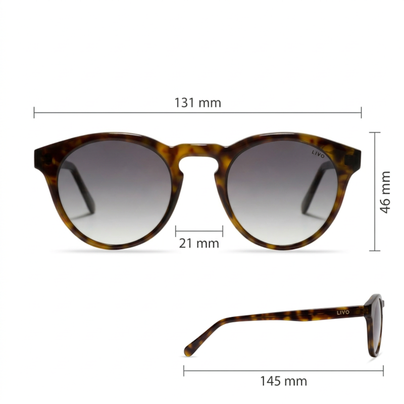 Dimensões Óculos Livo John - Demi Classico