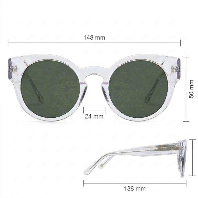 Dimensões Óculos Livo Leah - Cristal