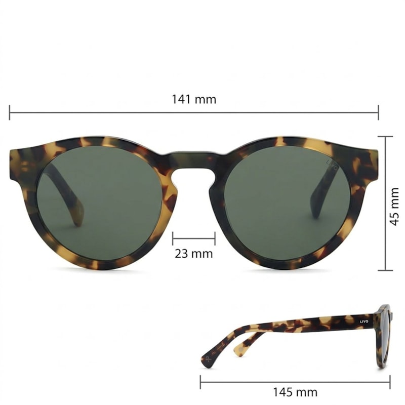 Dimensões Óculos Livo Lucas - Demi Amarelo