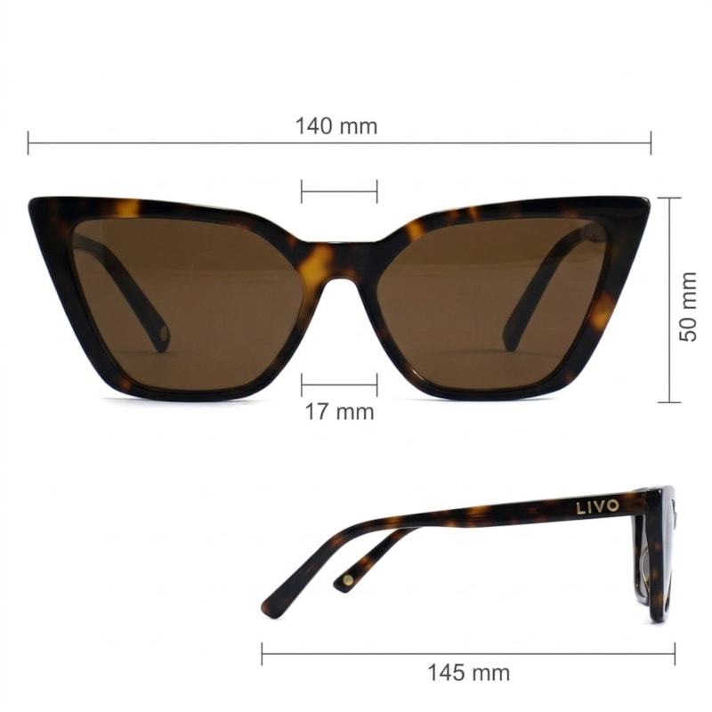 Dimensões Óculos Livo Karina - Demi Classico