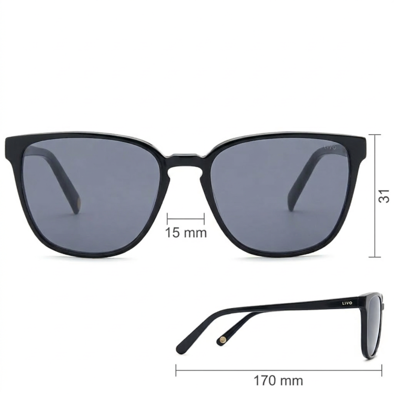 Dimensões Óculos Livo Dani - Preto