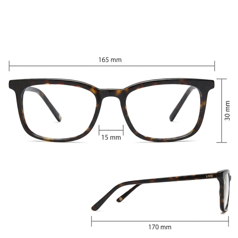 Dimensões Óculos Livo Billy - Demi Classico 2