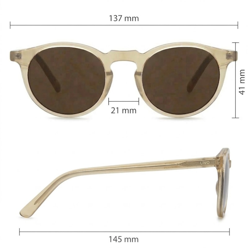 Dimensões Óculos Livo Fred - Pérola