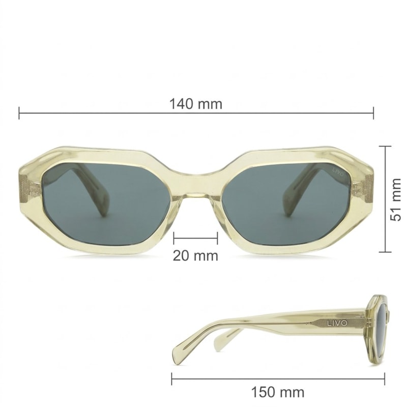 Dimensões Óculos Livo Jordan - Perola