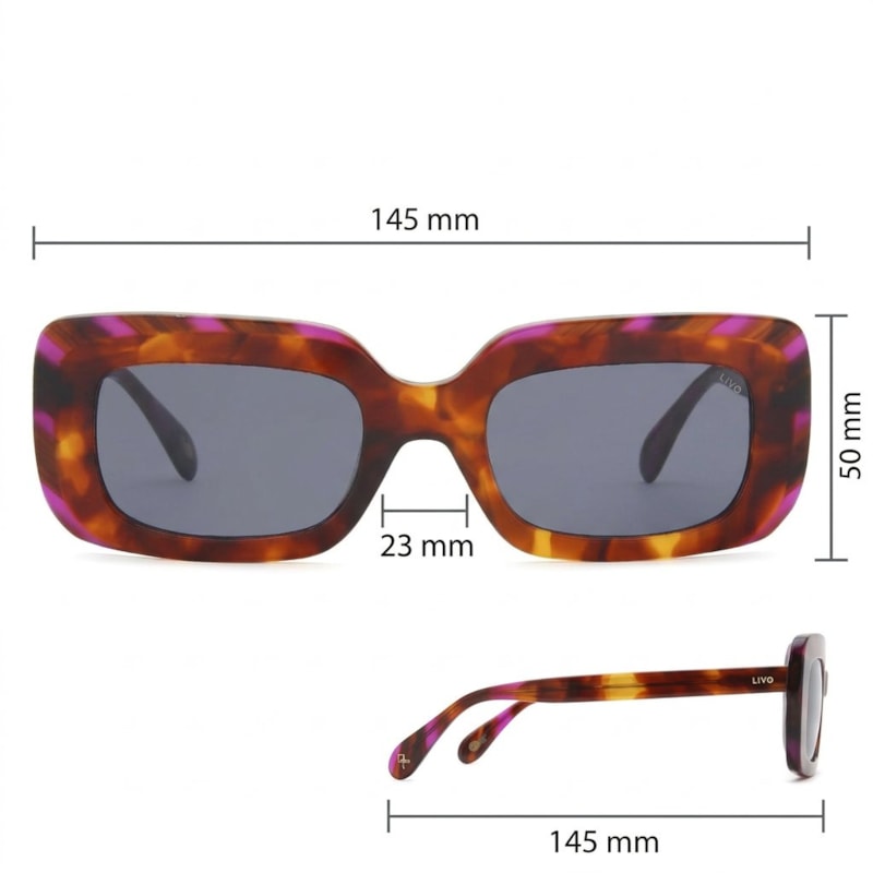 Dimensões Óculos Livo Bethânia - Demi Ruivo