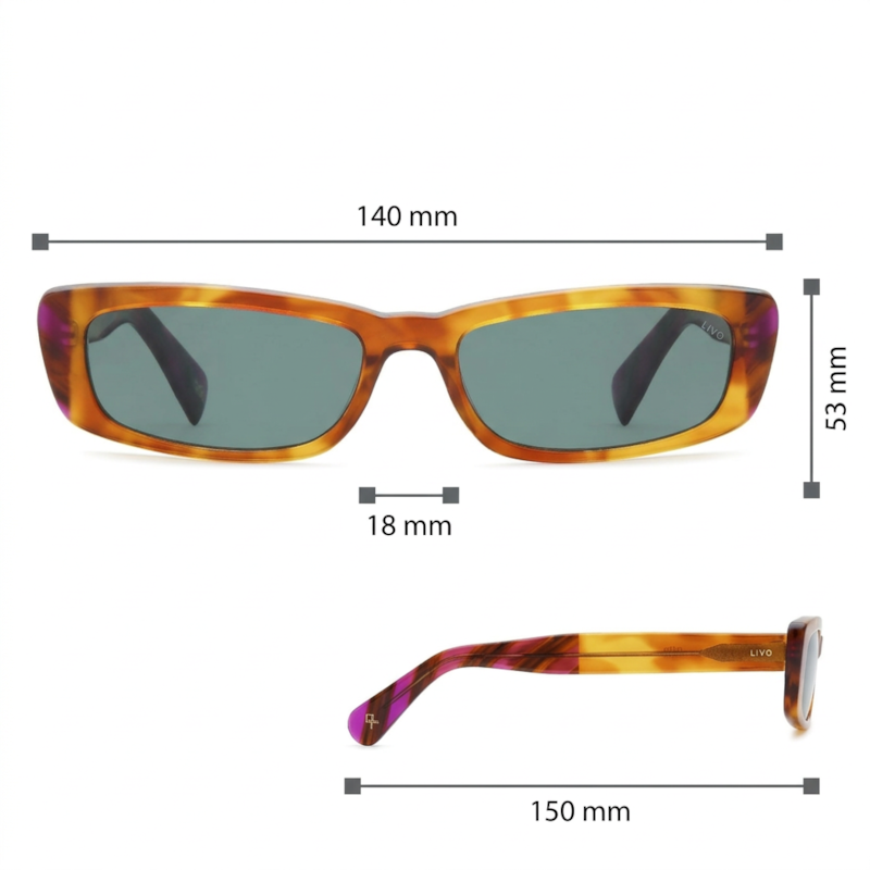 Dimensões Óculos Livo Elba - Demi Loiro