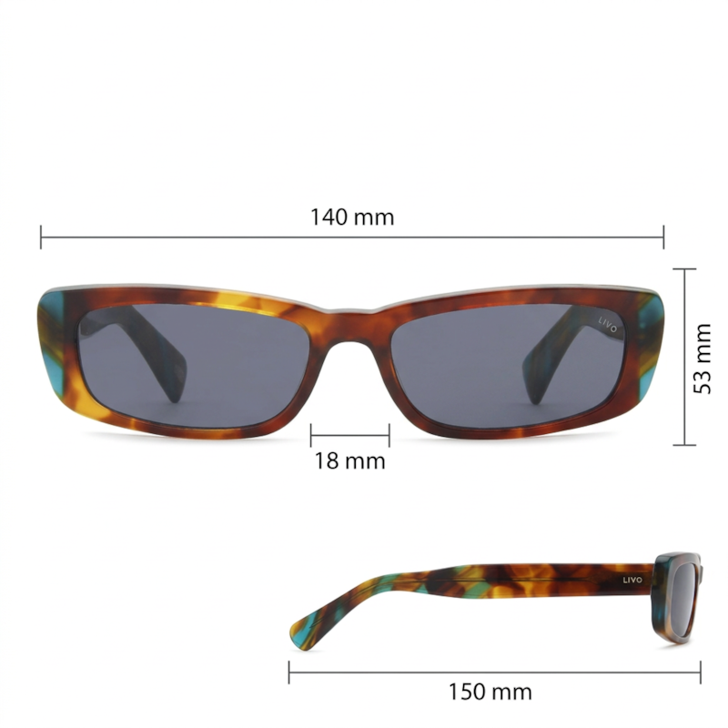 Dimensões Óculos Livo Elba - Demi Ruivo