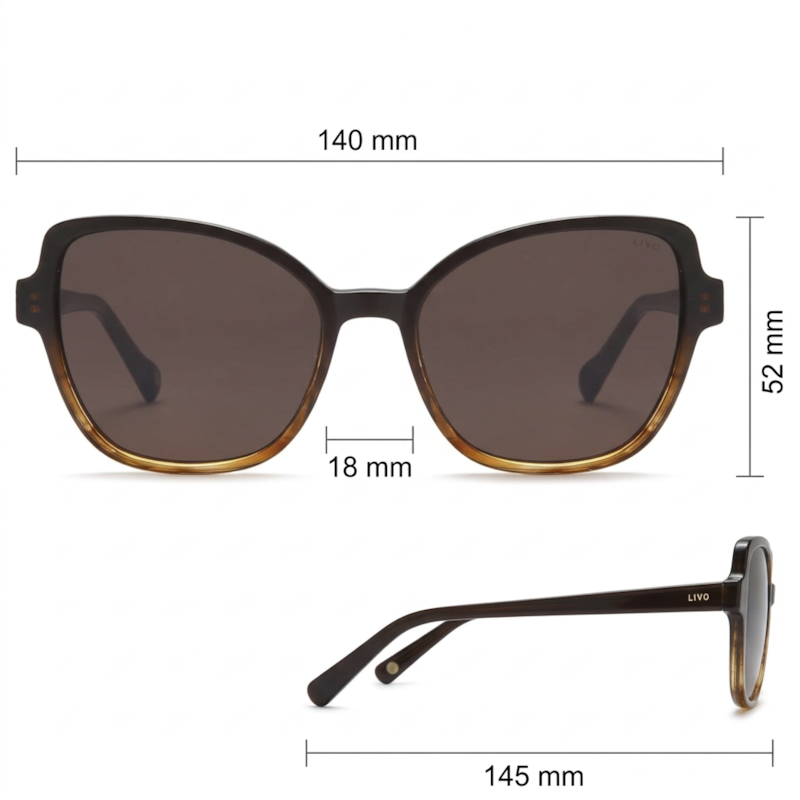 Dimensões Óculos Livo Dora - Demi Honey