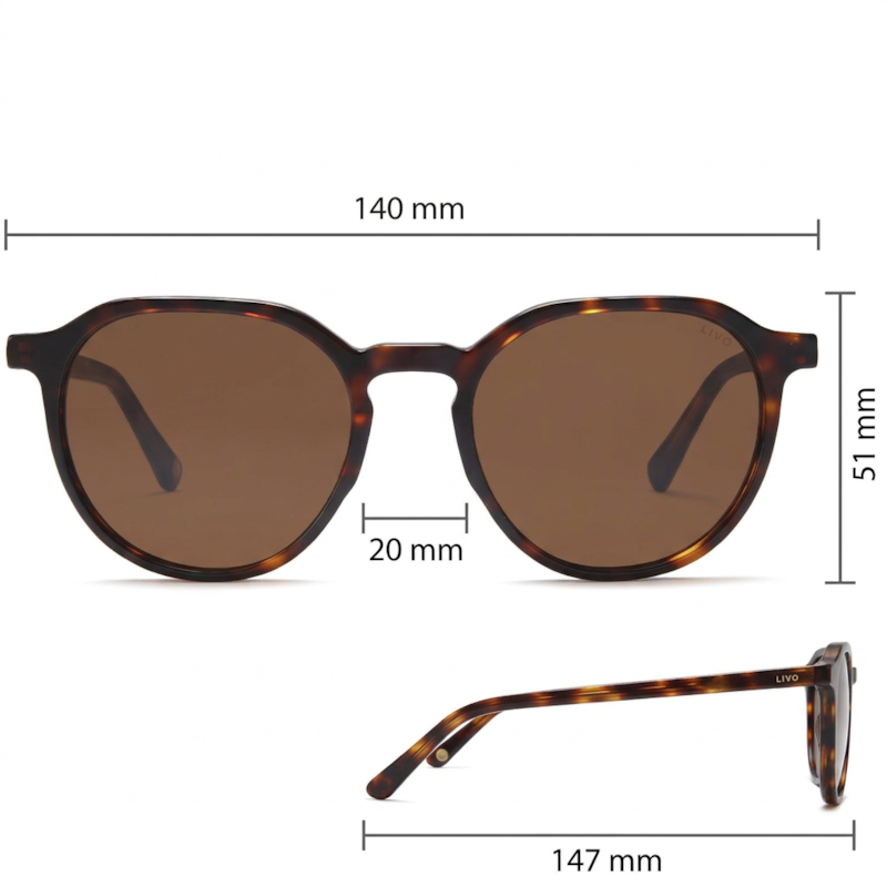 Dimensões Óculos Livo Júlio - Demi Classico