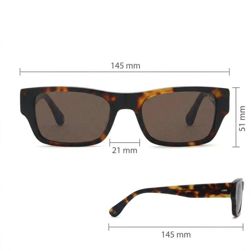 Dimensões Óculos Livo Oscar - Demi Classico