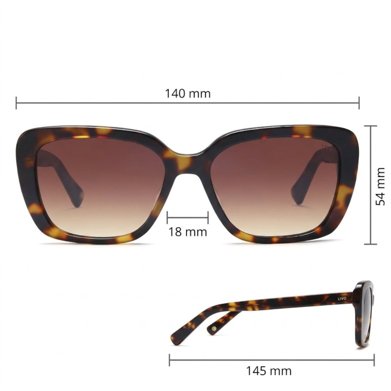 Dimensões Óculos Livo Irina - Demi Classico