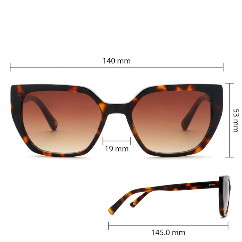 Dimensões Óculos Livo Amelia - Demi Classico