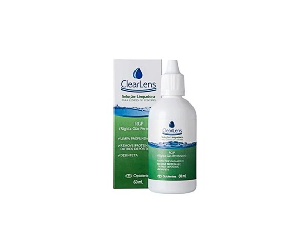 Clearlens 60 ml - Solução limpadora para lentes de contato RGP