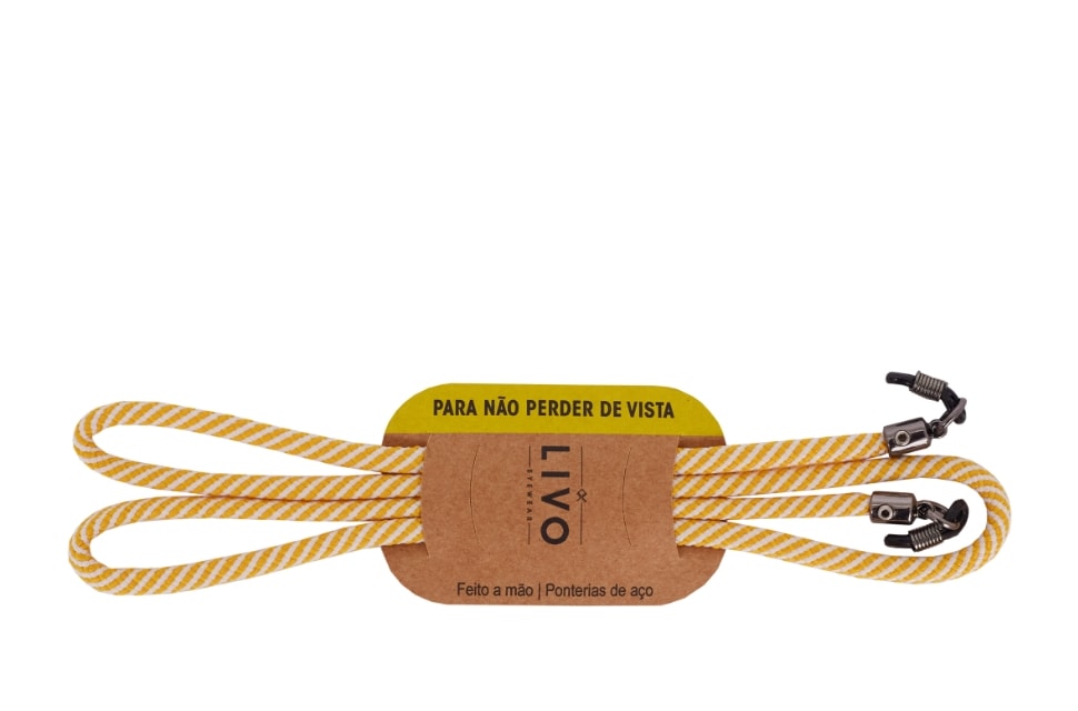 Cordinha Nautica Amarela + Branco