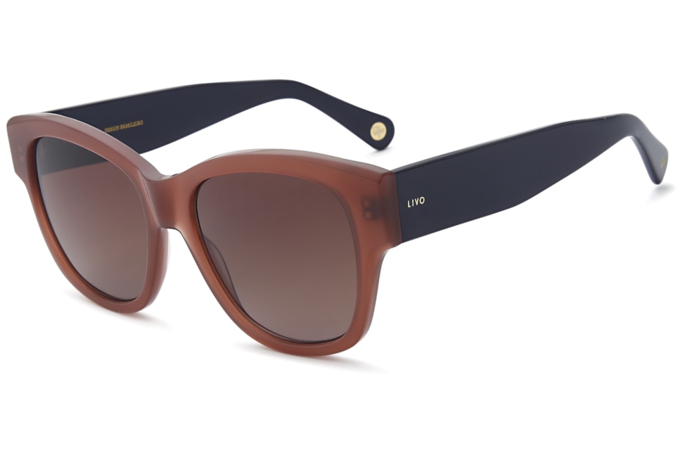 Hilda - Marrom + Azul Marinho