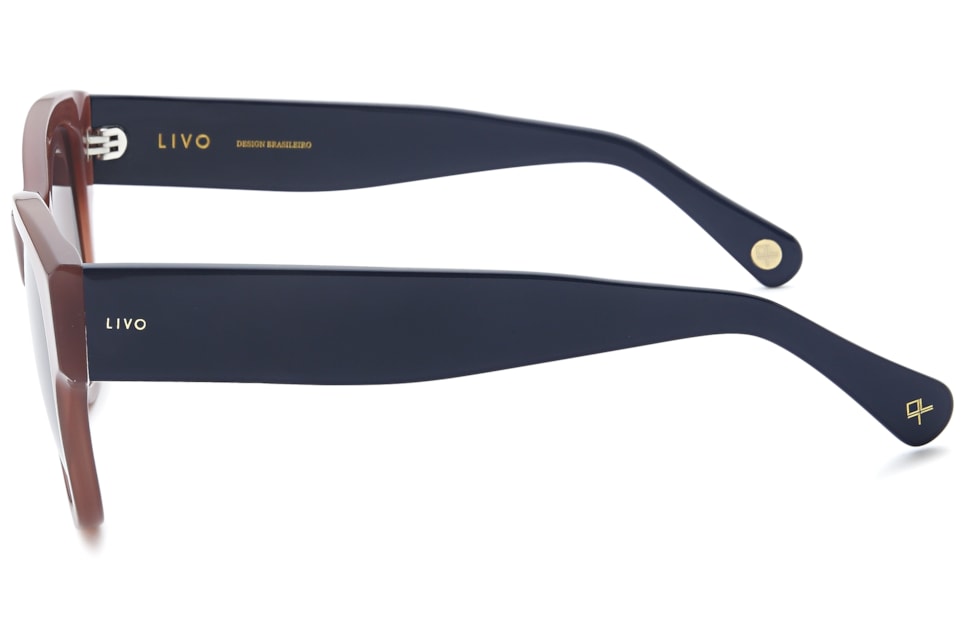 Hilda - Marrom + Azul Marinho