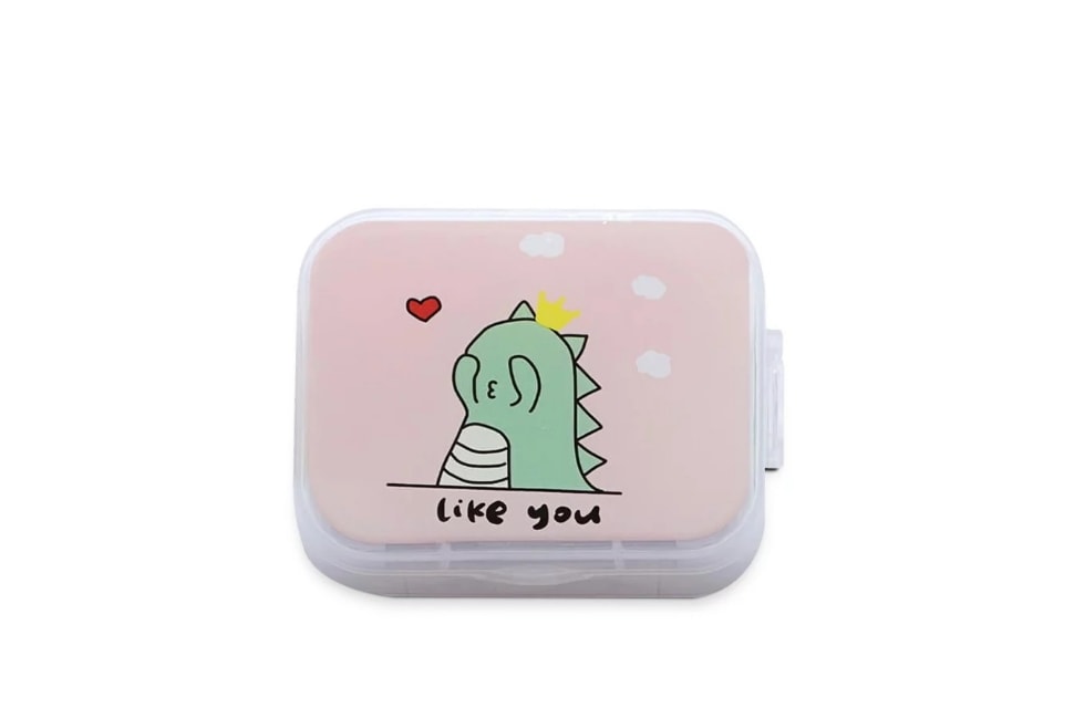 Kit portátil Dino para lentes de contato