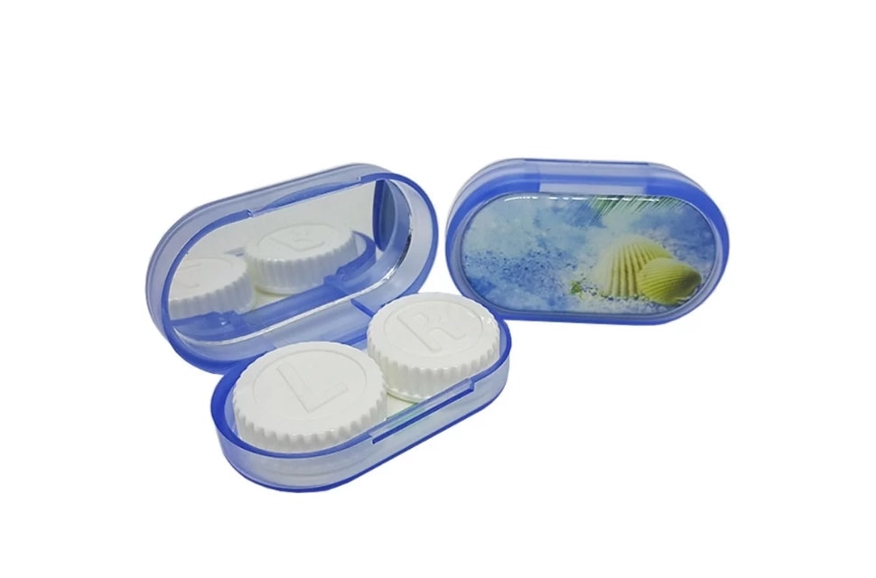 Kit portátil para lentes de contato com imagem