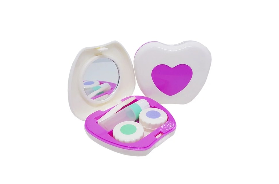 Kit portátil para lentes de contato modelo Coração A-509