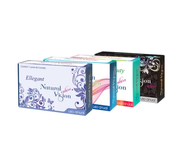 Lente de contato colorida Natural Vision anual - Com grau Lente de contato colorida Natural Vision anual - Com grau