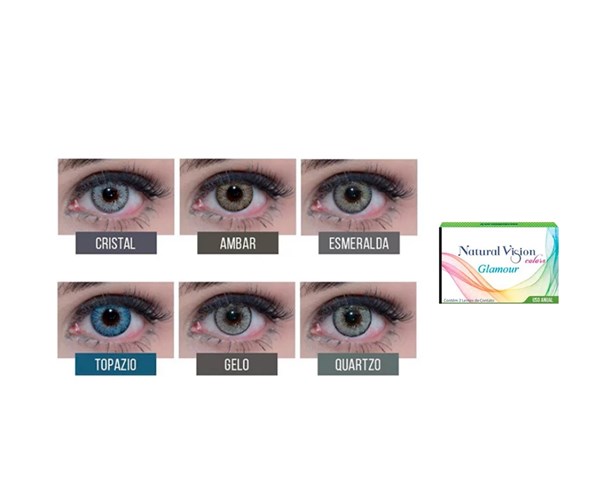 Lente de contato colorida Natural Vision anual - Com grau