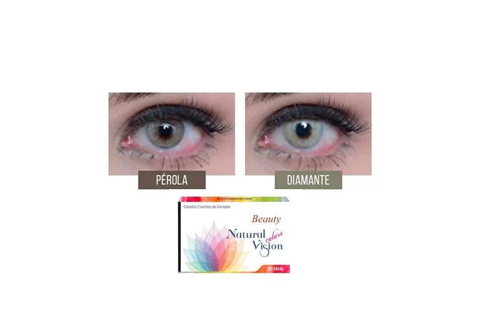Lente de contato colorida Natural Vision anual - Com grau