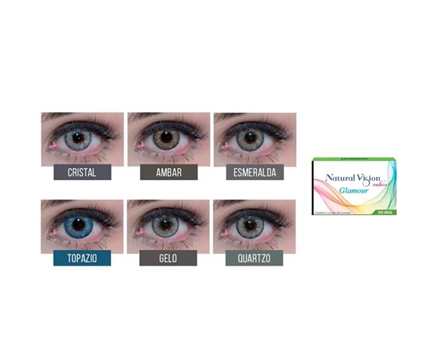 Lente de contato colorida Natural Vision mensal - Com grau