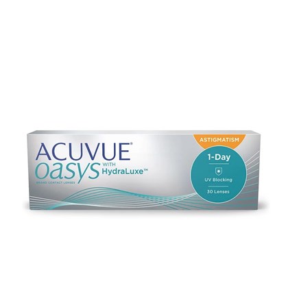 Lentes de contato Acuvue Oasys 1-Day com Hydraluxe para astigmatismo