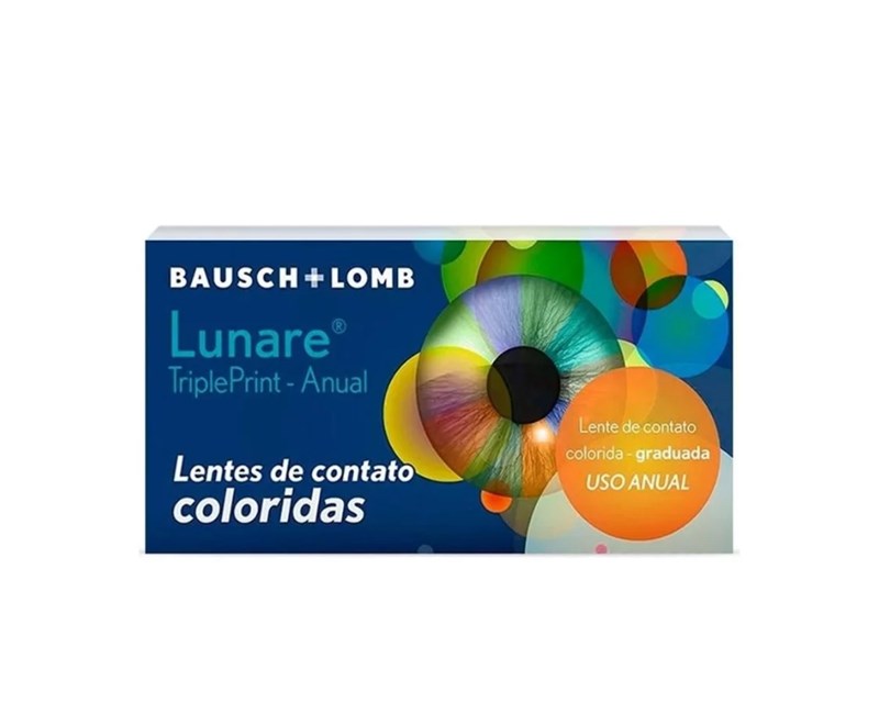 Lentes de Contato Colorida Lunare Tri-Kolor Anual - COM GRAU - 2