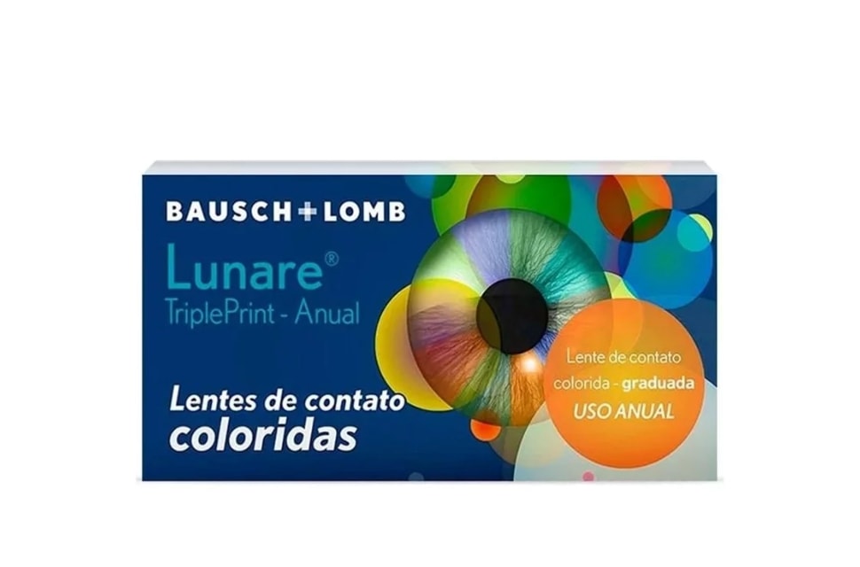 Lentes de Contato Colorida Lunare Tri-Kolor Anual - COM GRAU