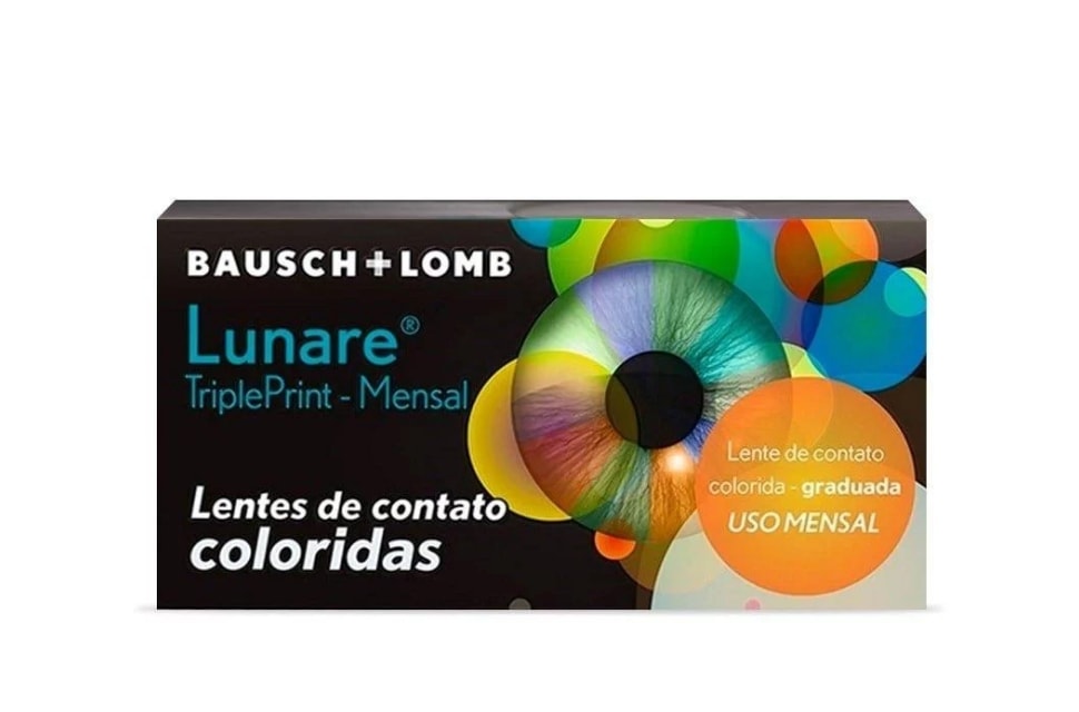 Lentes de Contato Colorida Lunare Tri-Kolor Mensal - COM GRAU