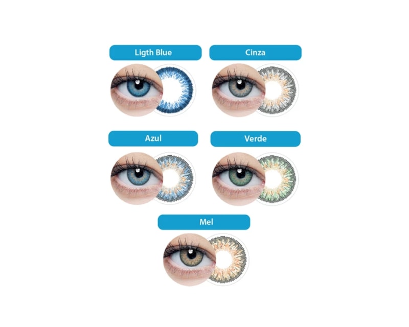 Informação técnica Lentes de contato coloridas Bioblue Color 1-Day - Com grau