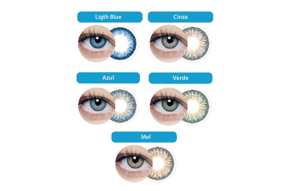 Lentes de contato coloridas Bioblue Color 1-Day - Com grau